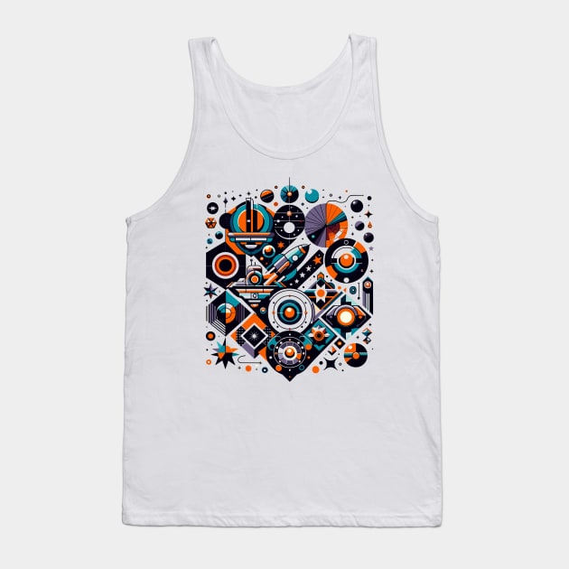 Galactic Geometric Symphony Tank Top by Graphic Wonders Emporium